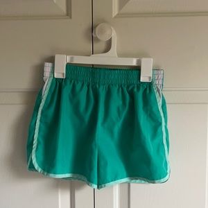 Girls large 10 - 12 teal/green athletic shorts!